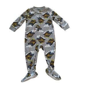 Carter’s Construction Trucks Fleece Pajama Footed Sleeper Zippy Baby Boy 18M